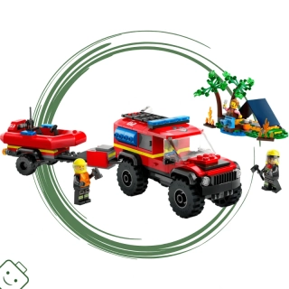 Lego® City Hasičský vůz 4x4 a záchranný člun / 60412